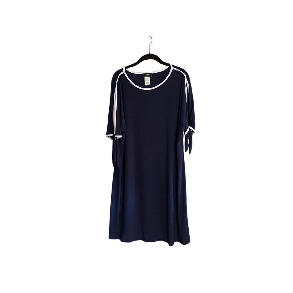 MSK women’s plus size navy blue knee length sheath dress size 2X